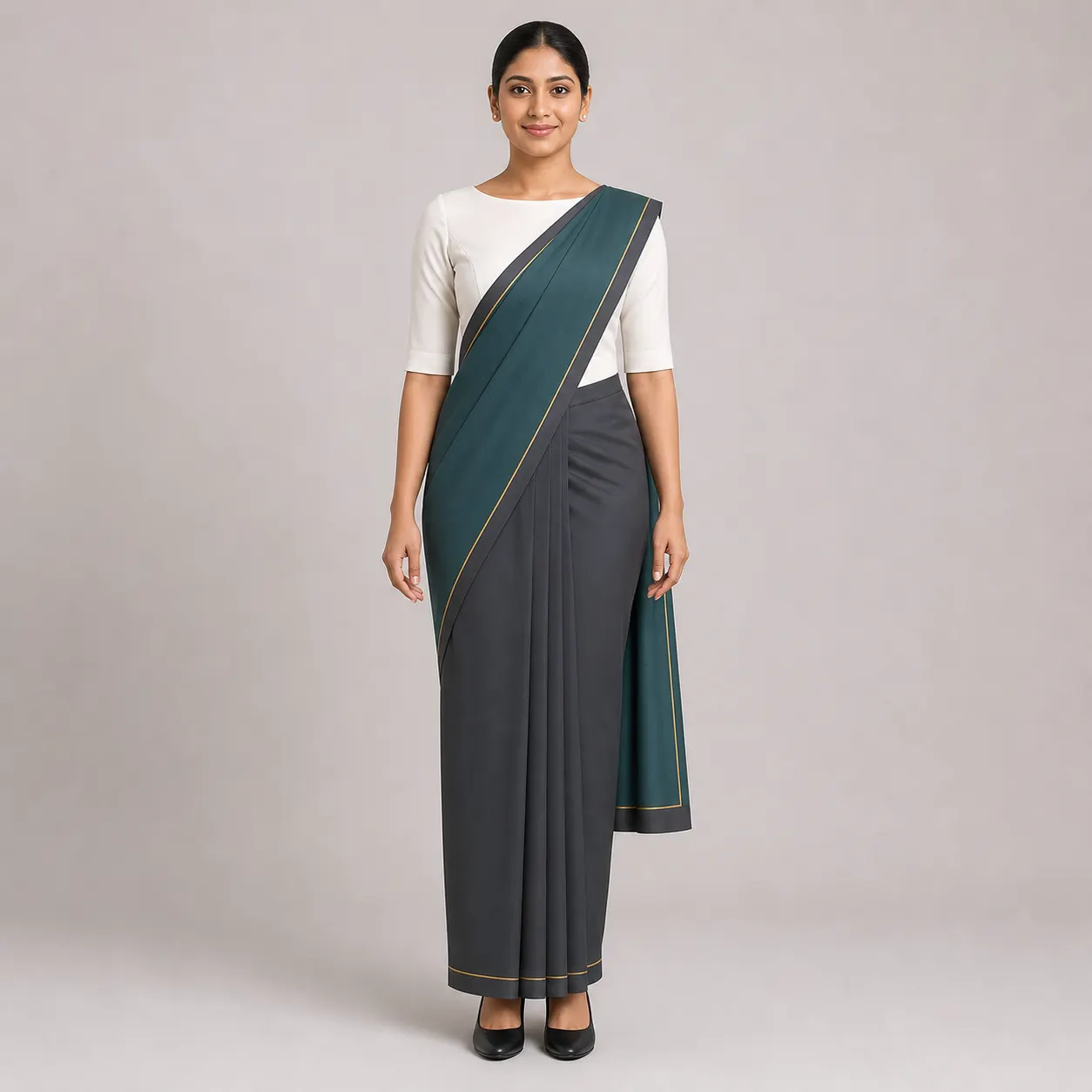 HO011 KAVYA Pre-Draped Saree - 4