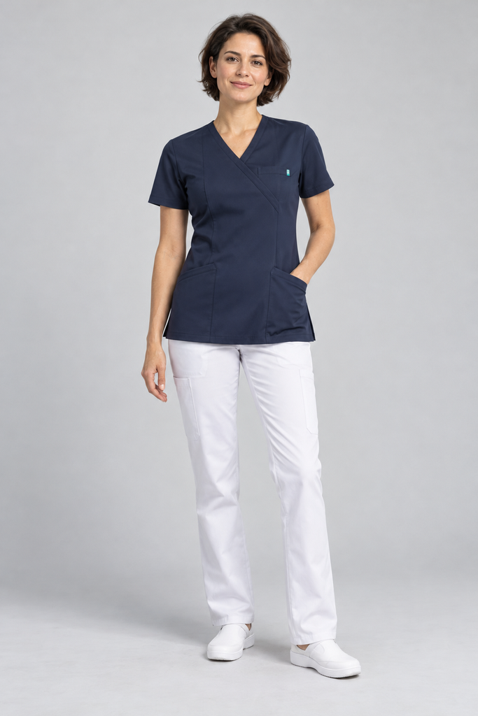 HM013 SOLVA Women's Stretch Scrub Tunic - 1