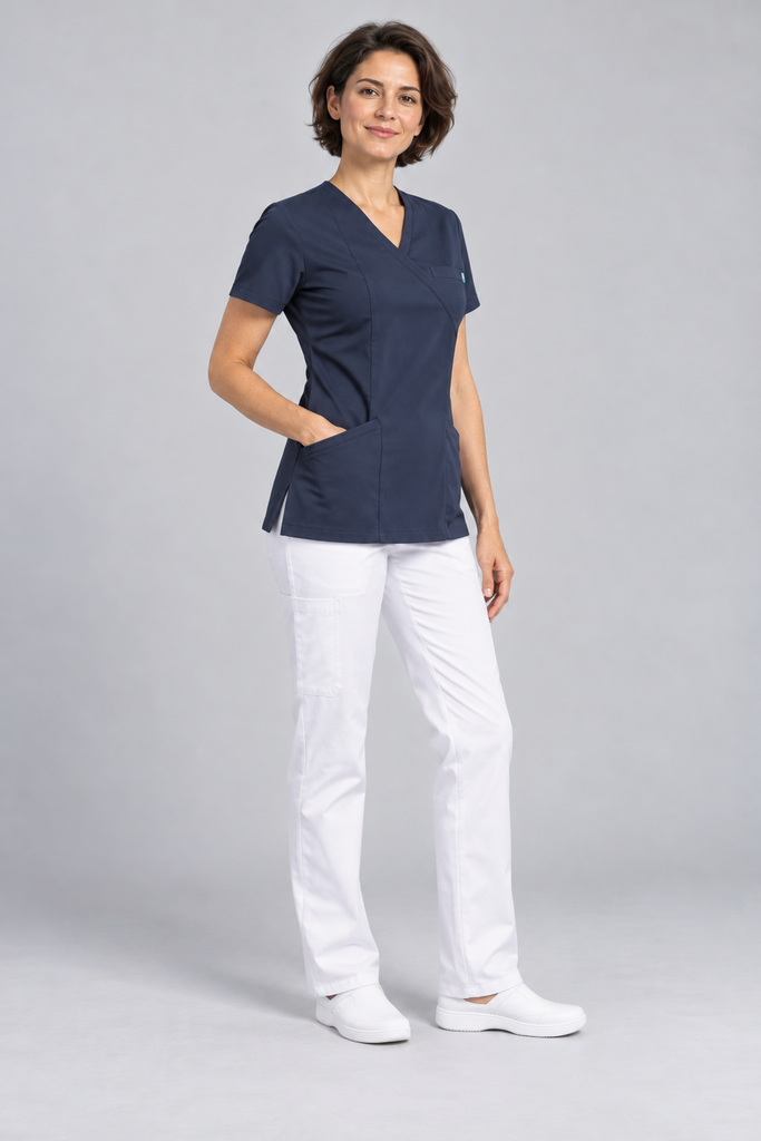 HM013 SOLVA Women's Stretch Scrub Tunic - 4