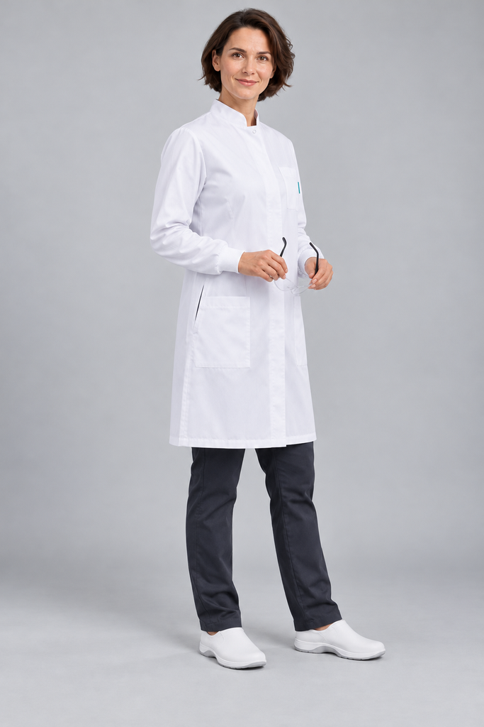 HM019 PROBA Laboratory Coat with Knit Cuffs - 4