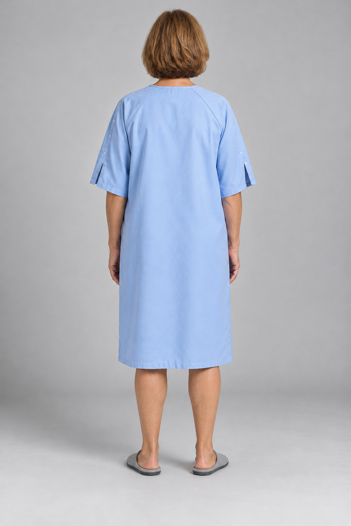 HM024 QUIES Shoulder-Snap Patient Gown - 3